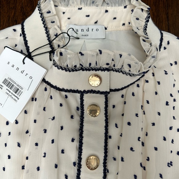 Sandro polka dot dress. Size 0 - Picture 4 of 12